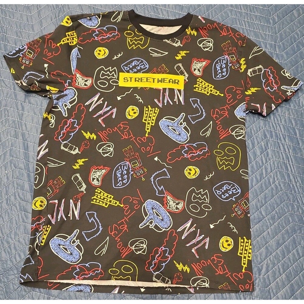 Original Gravity Streetwear graffiti T-shirt Men's Size M Grunge NYC Goth